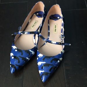 Miu Miu patent pointed flats
